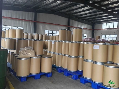 Bulk ingredient warehouse with fibre drums staged for wholesale order fulfilment